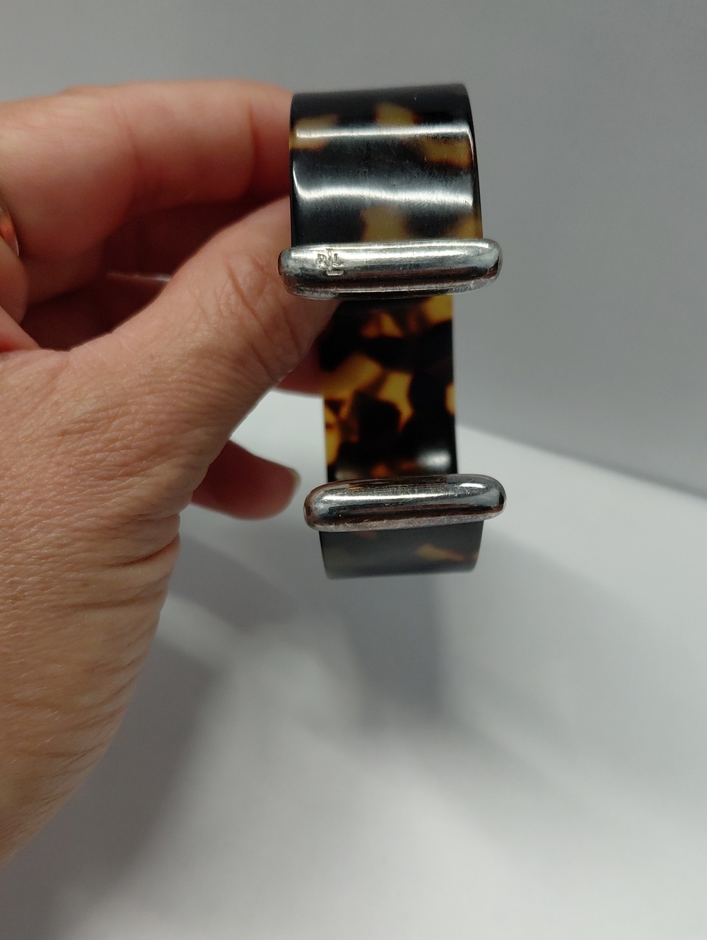 Ralph Lauren Tortoiseshell Cuff Bracelet with Silver-Tone Accents